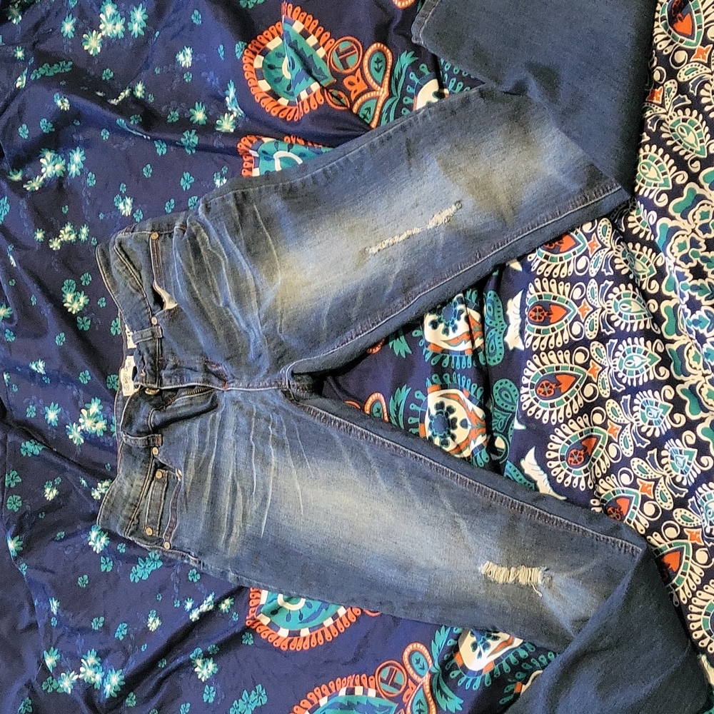 Distressed jeans